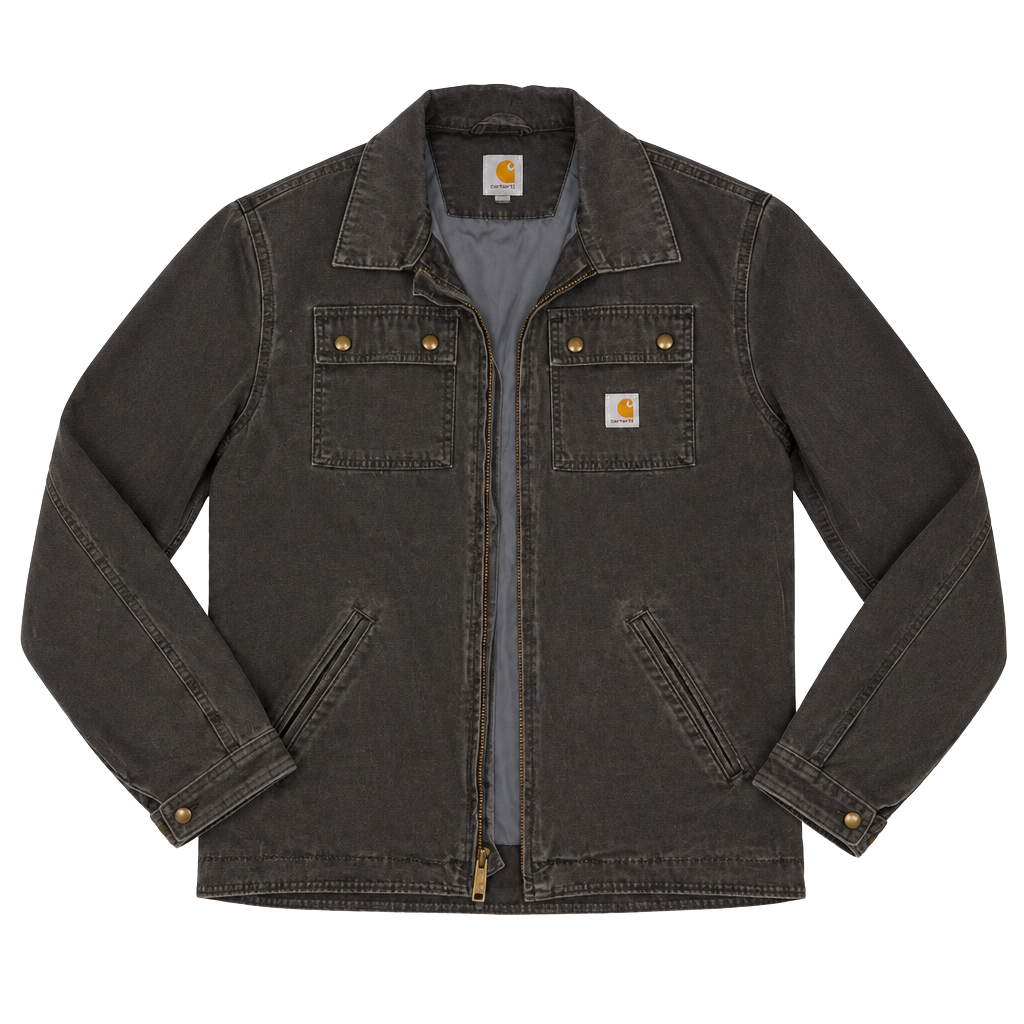 Carhartt Heated Jacket Size M Brown Canvas Full Zip Workwear 1