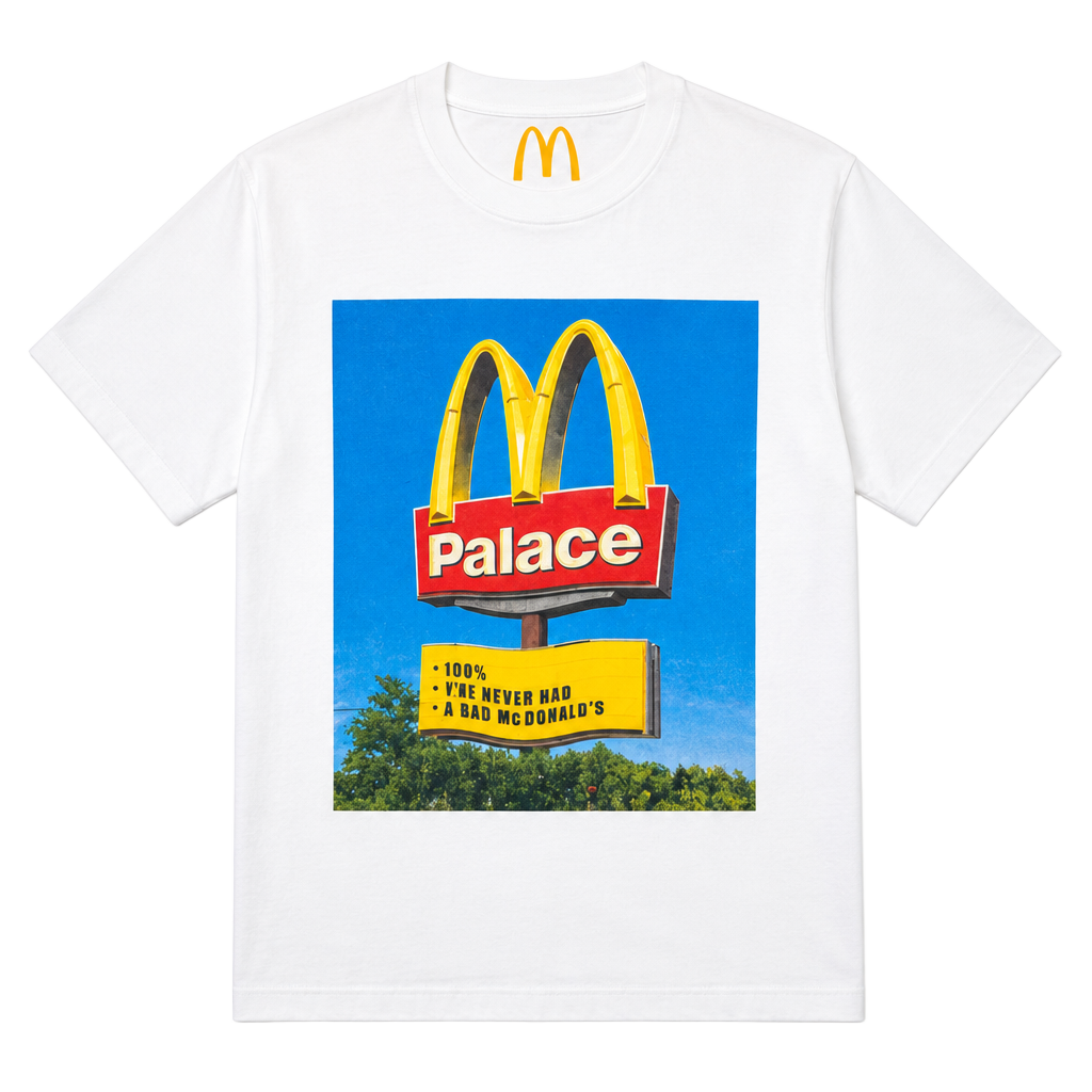 Palace x McDonald's T-Shirt Size L White Graphic Tee 1