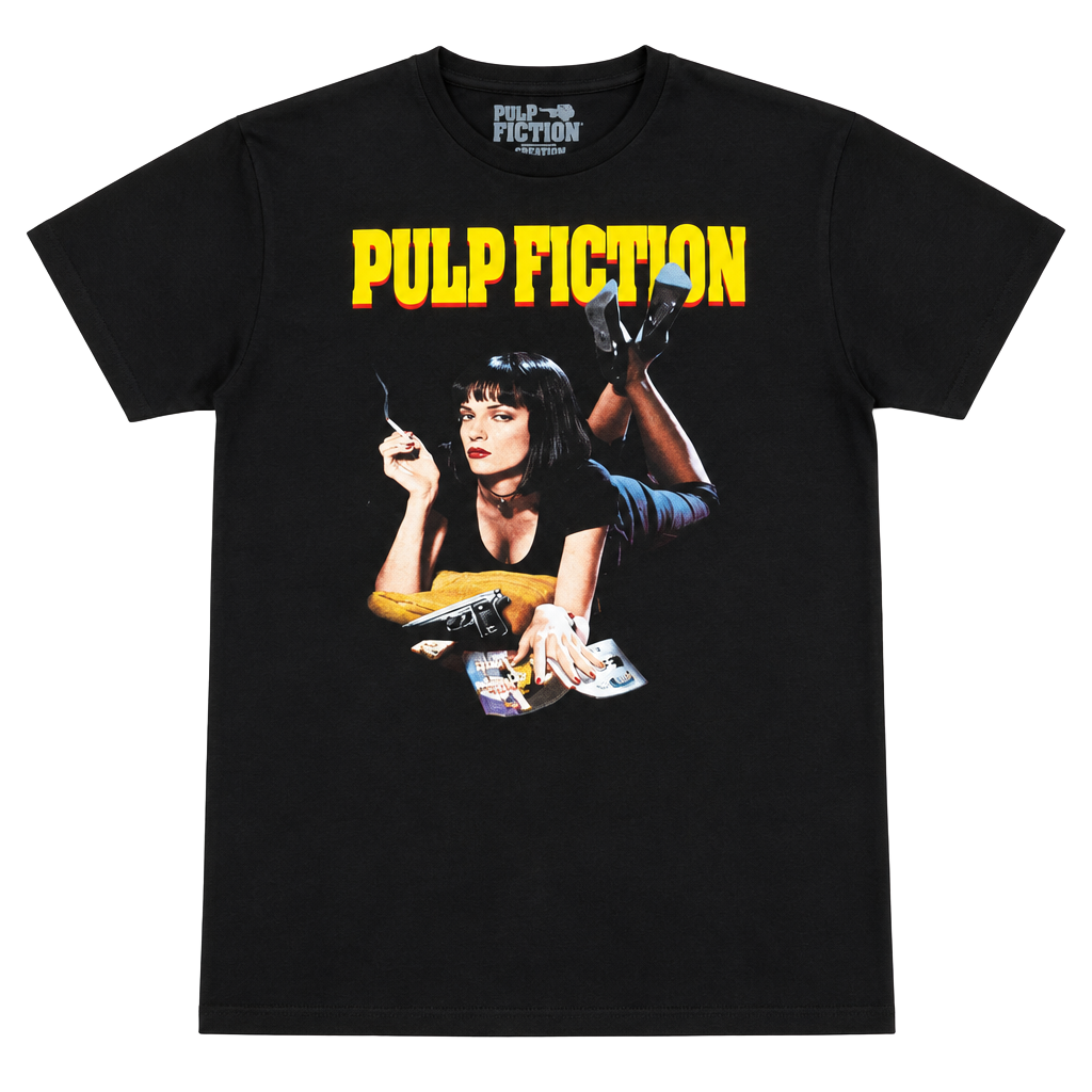 Goodie Two Sleeves Pulp Fiction Mia Wallace T-Shirt Medium Black 1