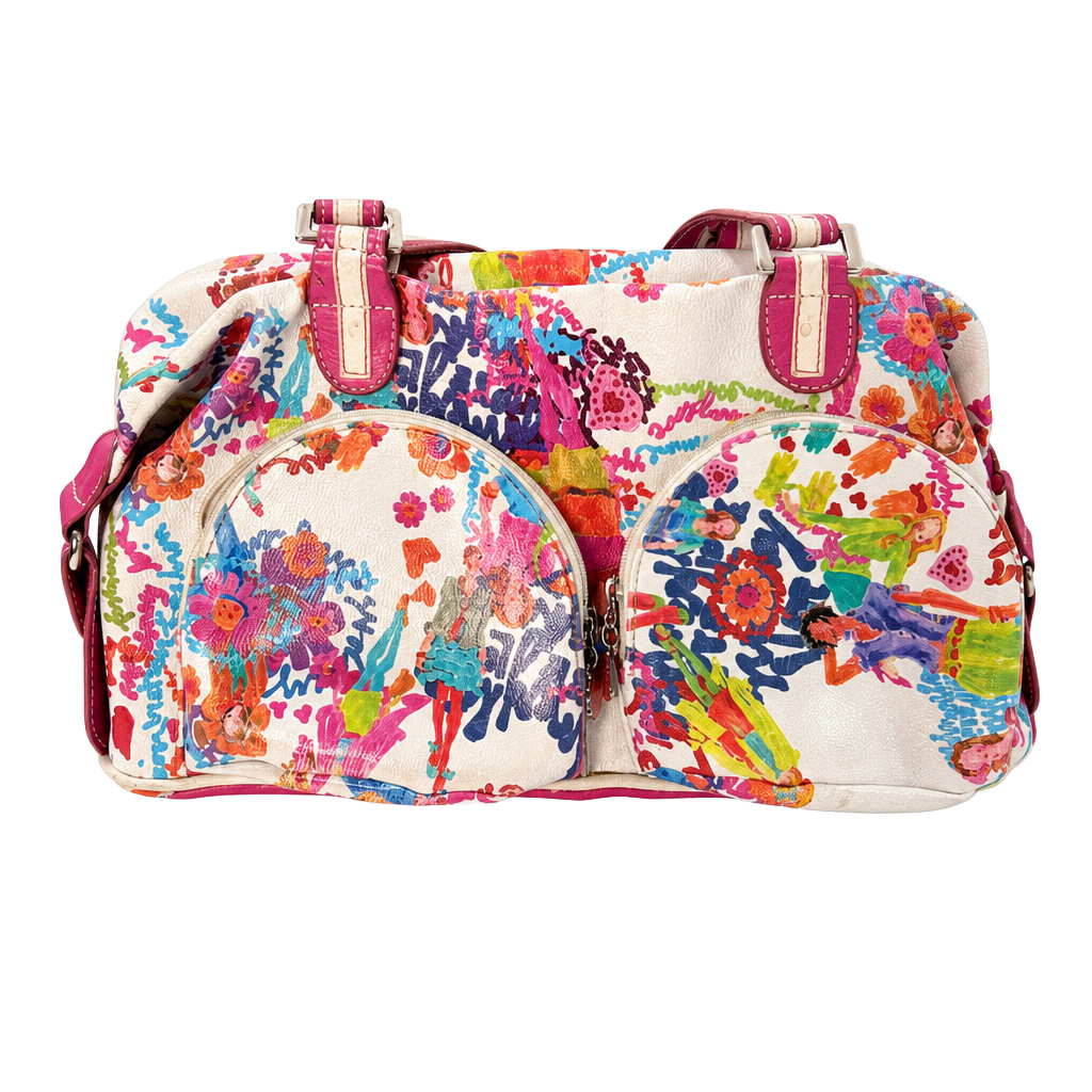 Sydney Love Colorful Floral Graphic Print Satchel Bag 1