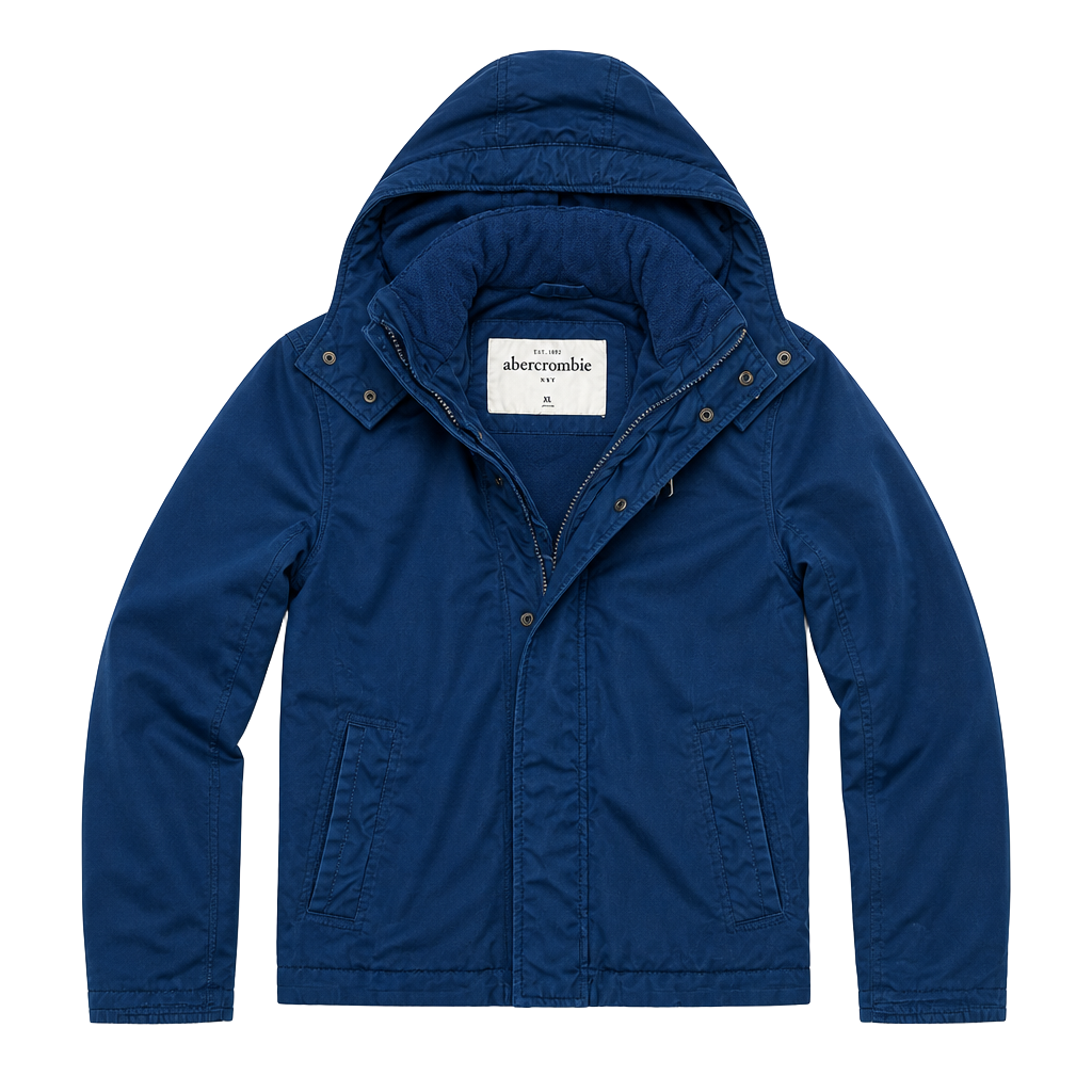 Abercrombie Kids 1892 Navy Blue Hooded All-Weather Jacket 1