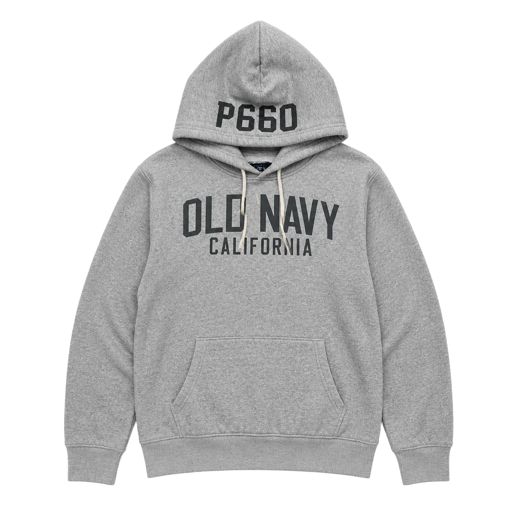Old Navy California Graphic Pullover Hoodie in Heather Gray 1