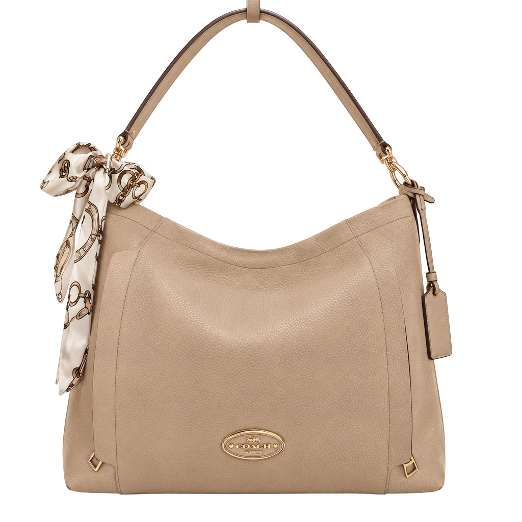 Coach Scout Hobo Leather Shoulder Bag Tan 1