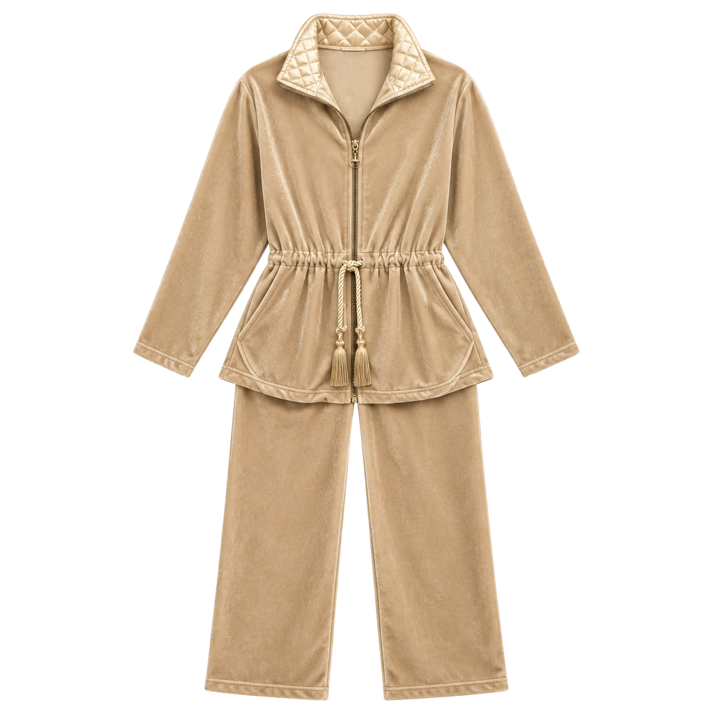 Villager Sport by Liz Claiborne Velour Jumpsuit Gold
#13V926 1