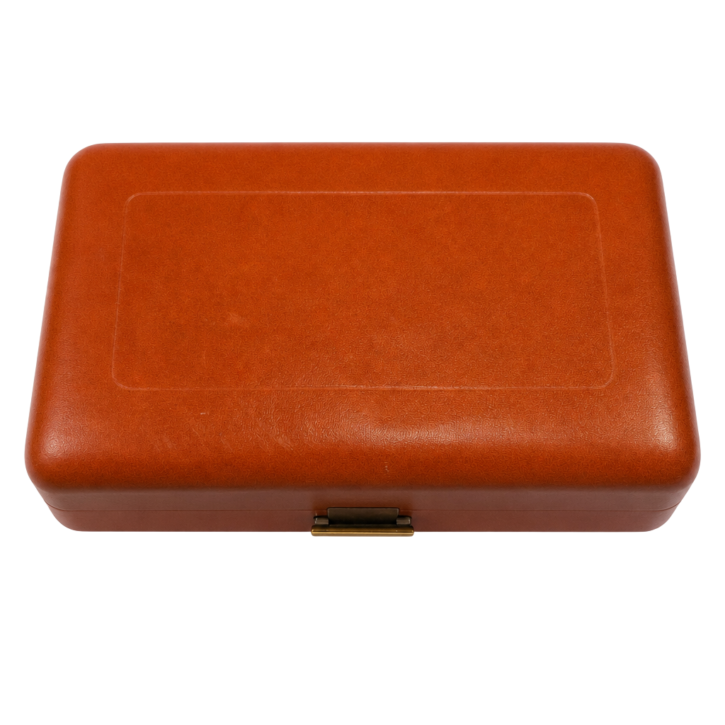 Vintage Buxton Saddle Cowhide Leather Travel Jewelry or Vanity Case 1