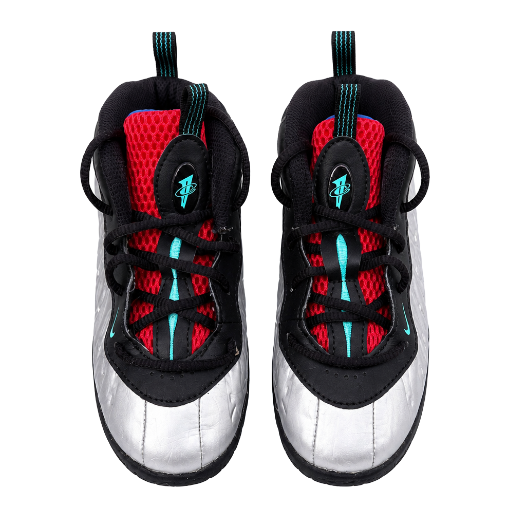 Nike Little Posite One "All-Star" Metallic Silver/Black Toddler Shoes Size 10C 1