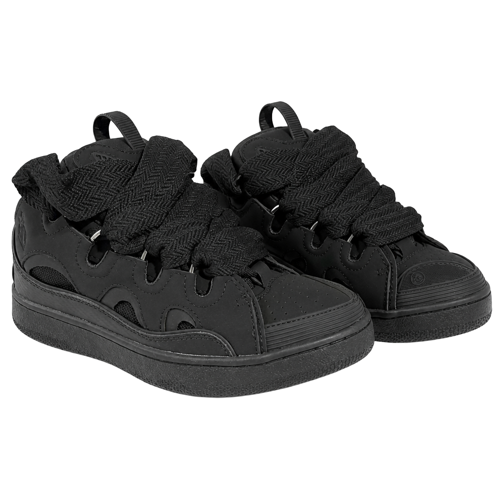 Lanvin Curb Sneakers Size 42 Black Leather 1