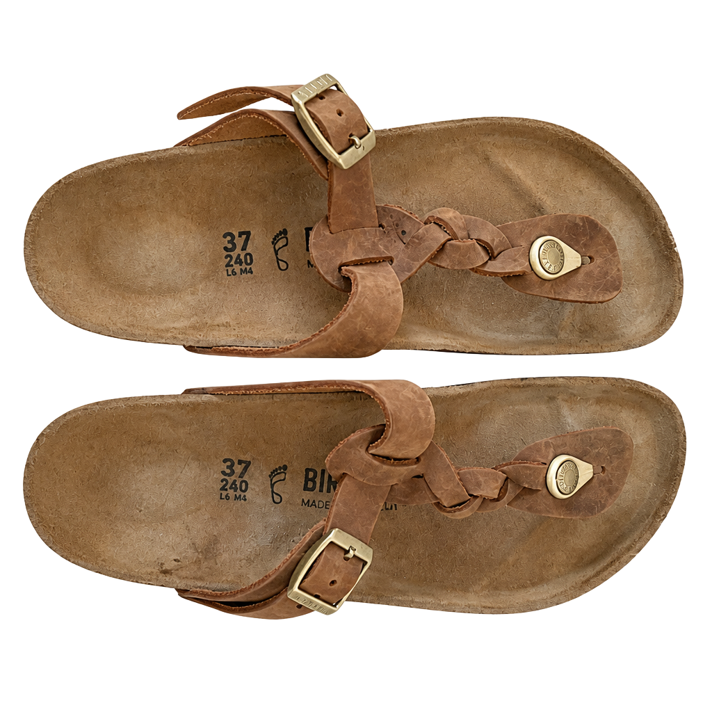Birkenstock Women's Gizeh Braided Leather Sandals Size 37 1