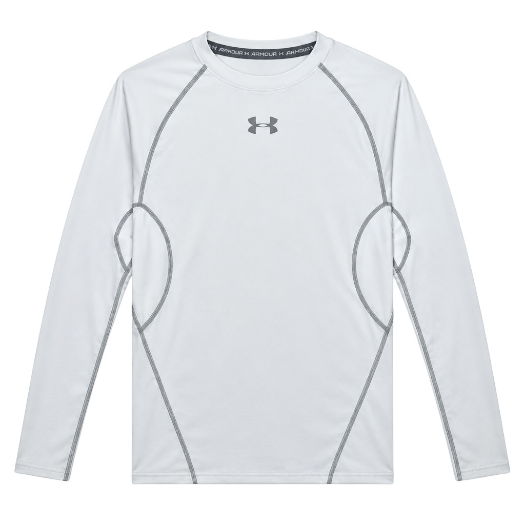 Under Armour HeatGear Compression Long Sleeve Shirt XXL White 1