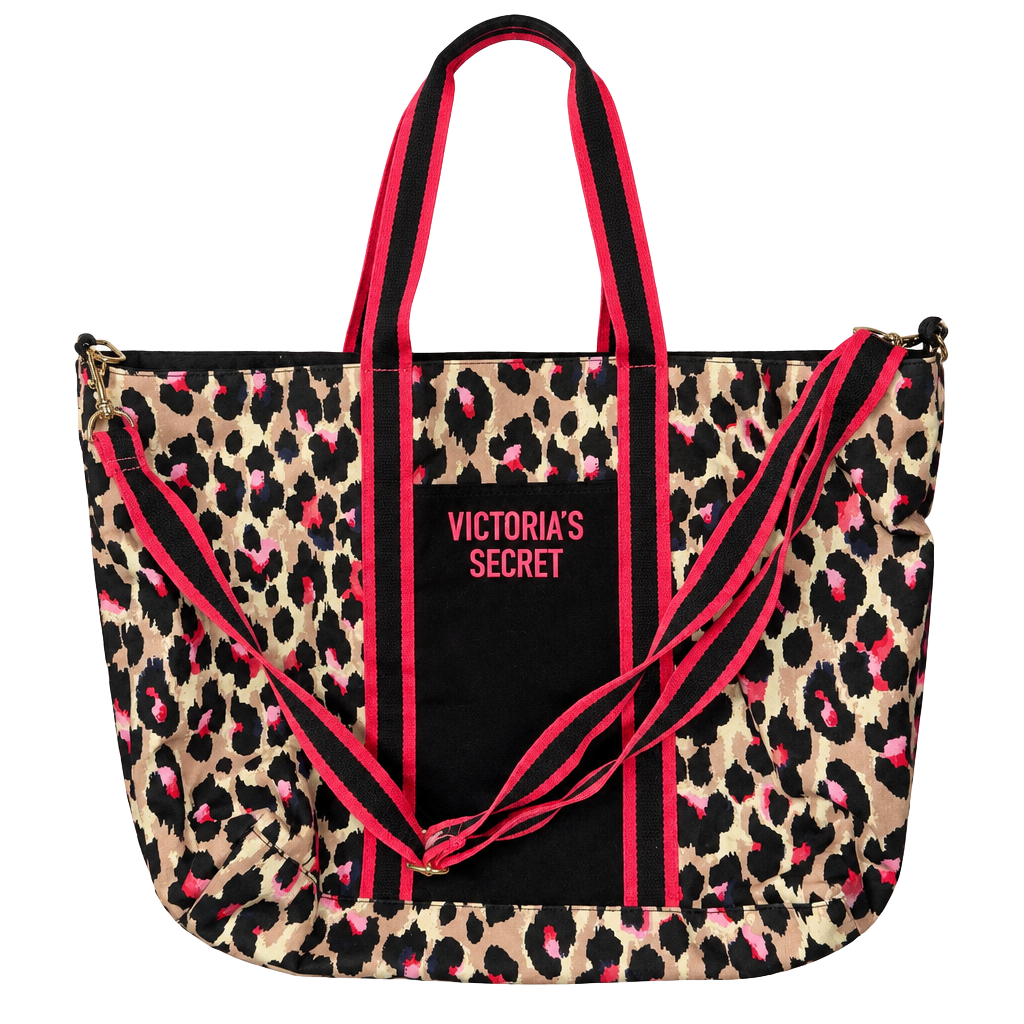 NWT Victoria's Secret Leopard Print Weekender Tote Bag 1
