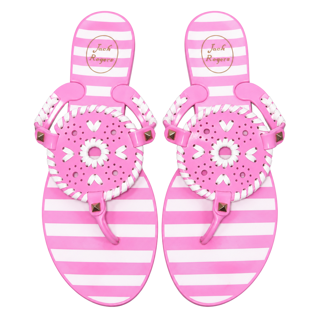 Jack Rogers Georgica Jelly Sandal Size 7 Pink 1