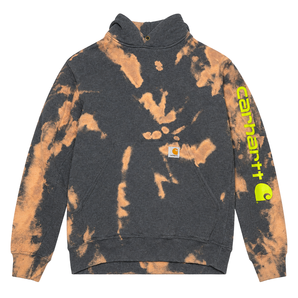 Carhartt Men's Turtleneck Sweater - Black and Tan Tie-Dye 1