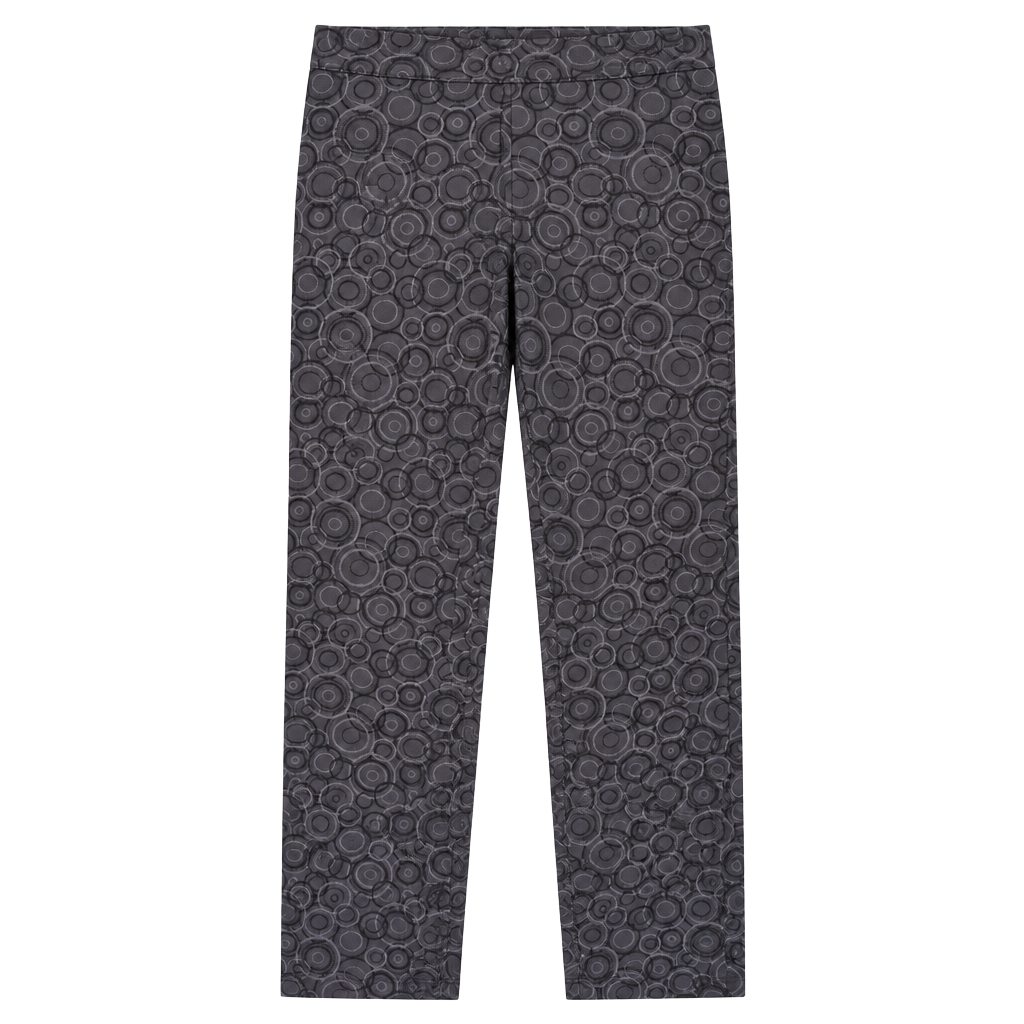 902 Krazy Larry Pull On Pants Size 6 Black Geometric 1