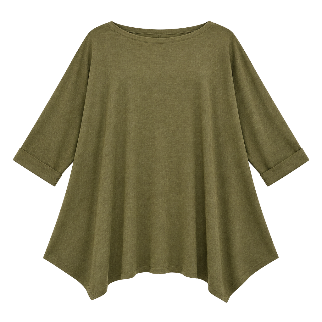 891 Andrée By Unit Batwing Sleeve Top Size L Olive 1