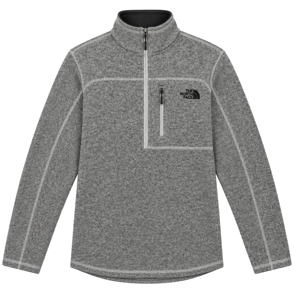 906 The North Face Gordon Lyons Quarter Zip Size L Gray 1