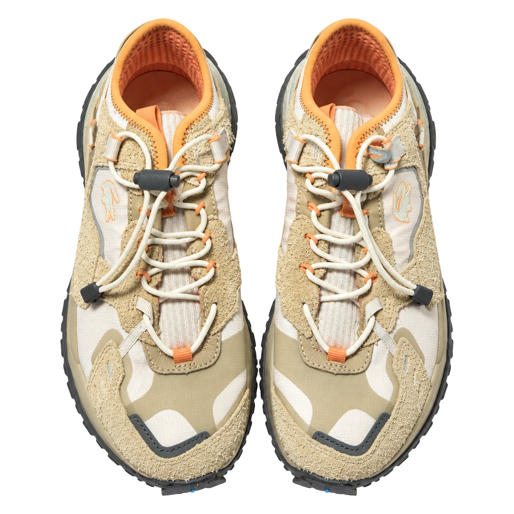 LUS 4 Lacoste L-Guard Breaker Sneakers Size 9 Beige Orange 1