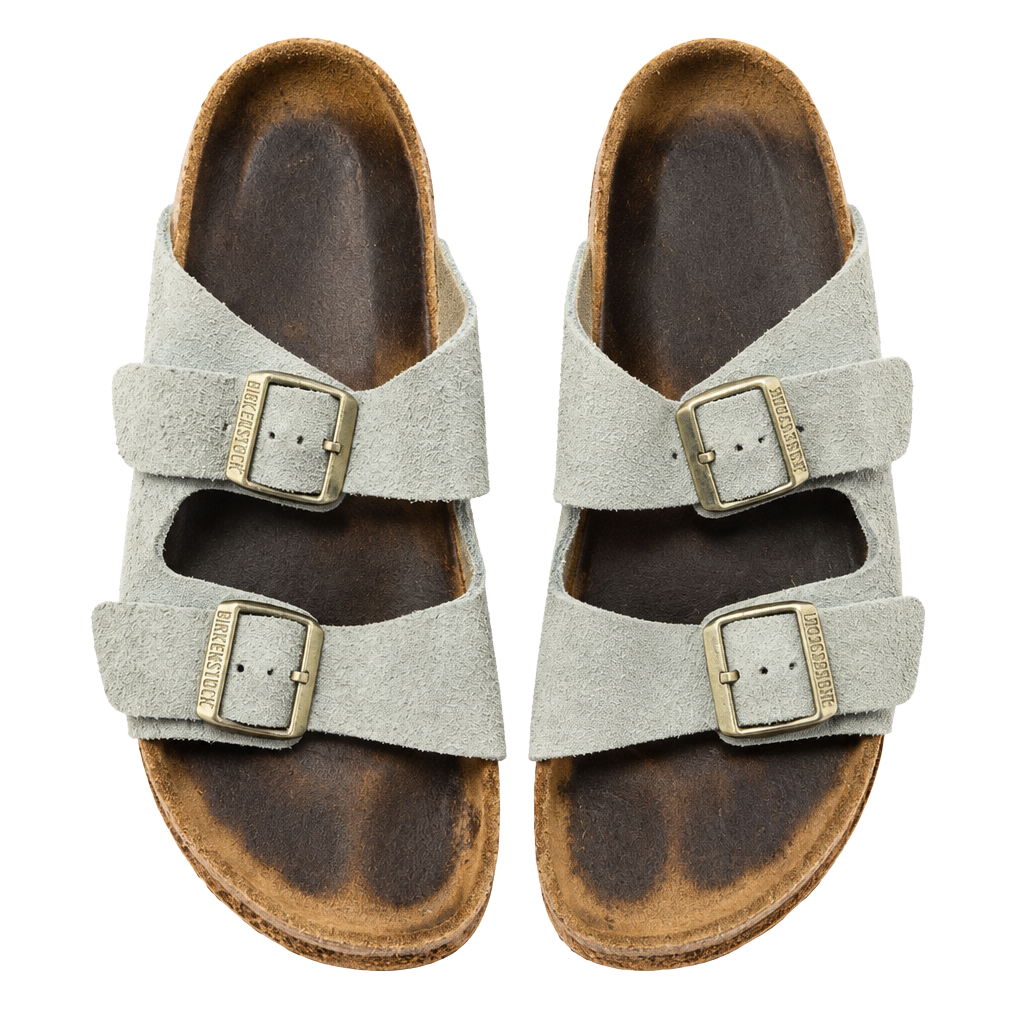 LUS 15 Birkenstock Arizona Sandals Size 37 Blue Suede 1