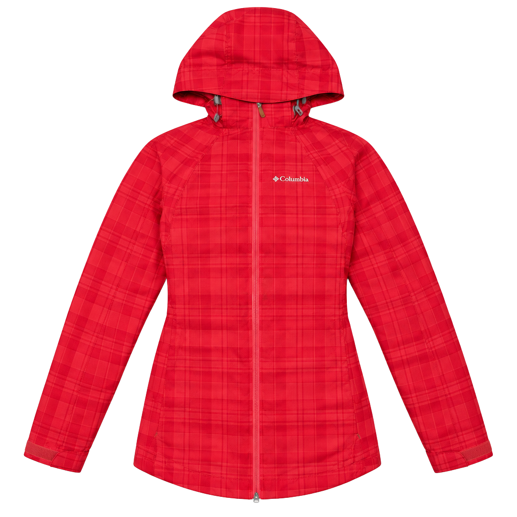 914 Columbia Interchange Omni-Heat Jacket Size M Red Plaid 1