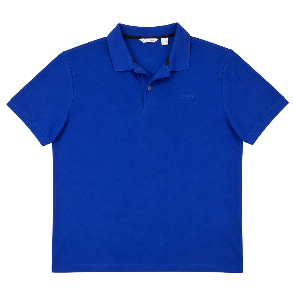 Calvin Klein Men's Short Sleeve Polo Shirt Blue Size XL 1