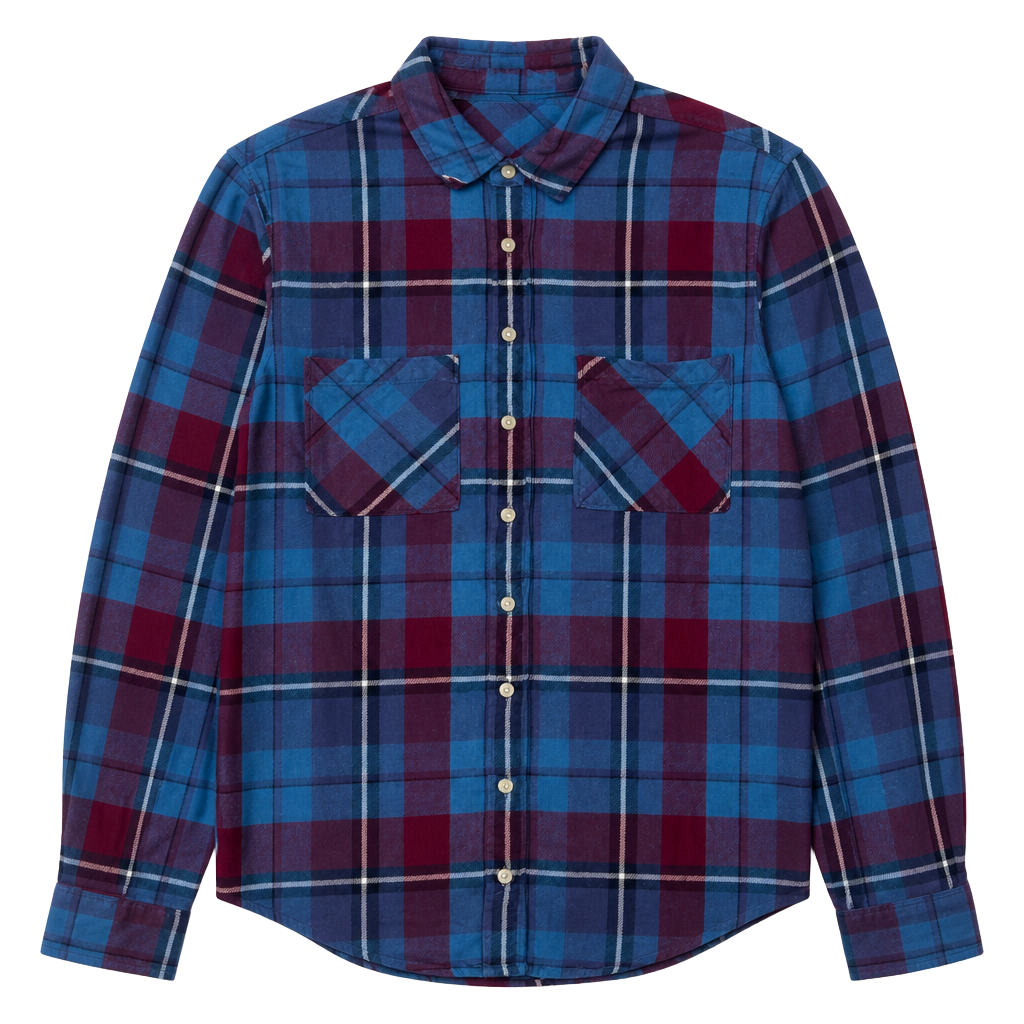 Aeropostale Blue and Maroon Flannel 1