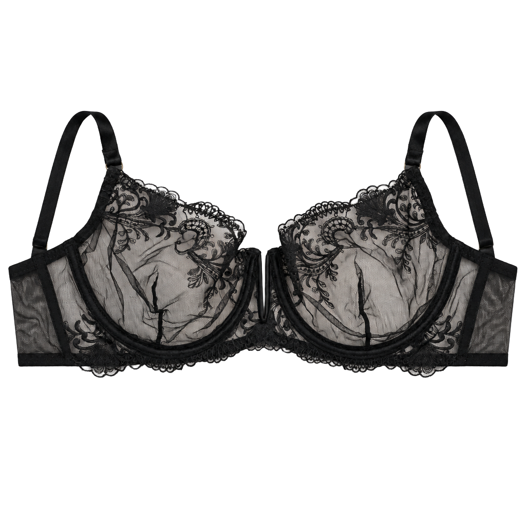 Bluebella Lace Demi Bra Size 42C Black 1
