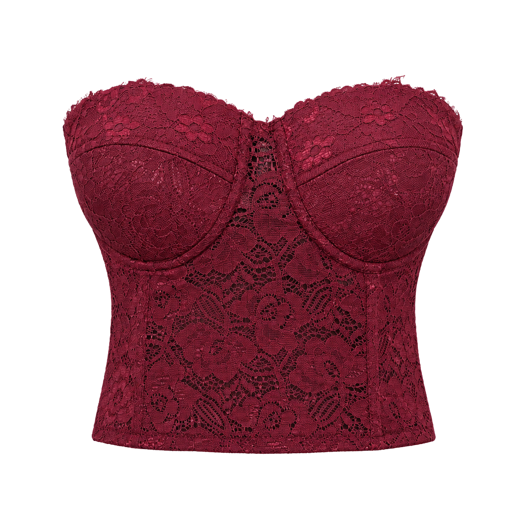 Charlotte Russe Corset Top Size XS Burgundy 1