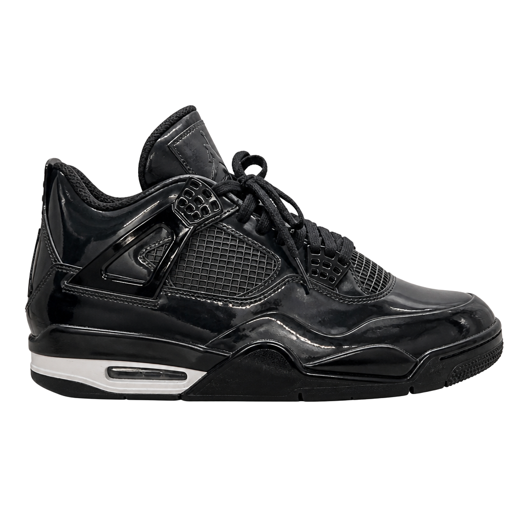 Air Jordan 4 Retro 11Lab4 Black Patent Leather Sneakers 1