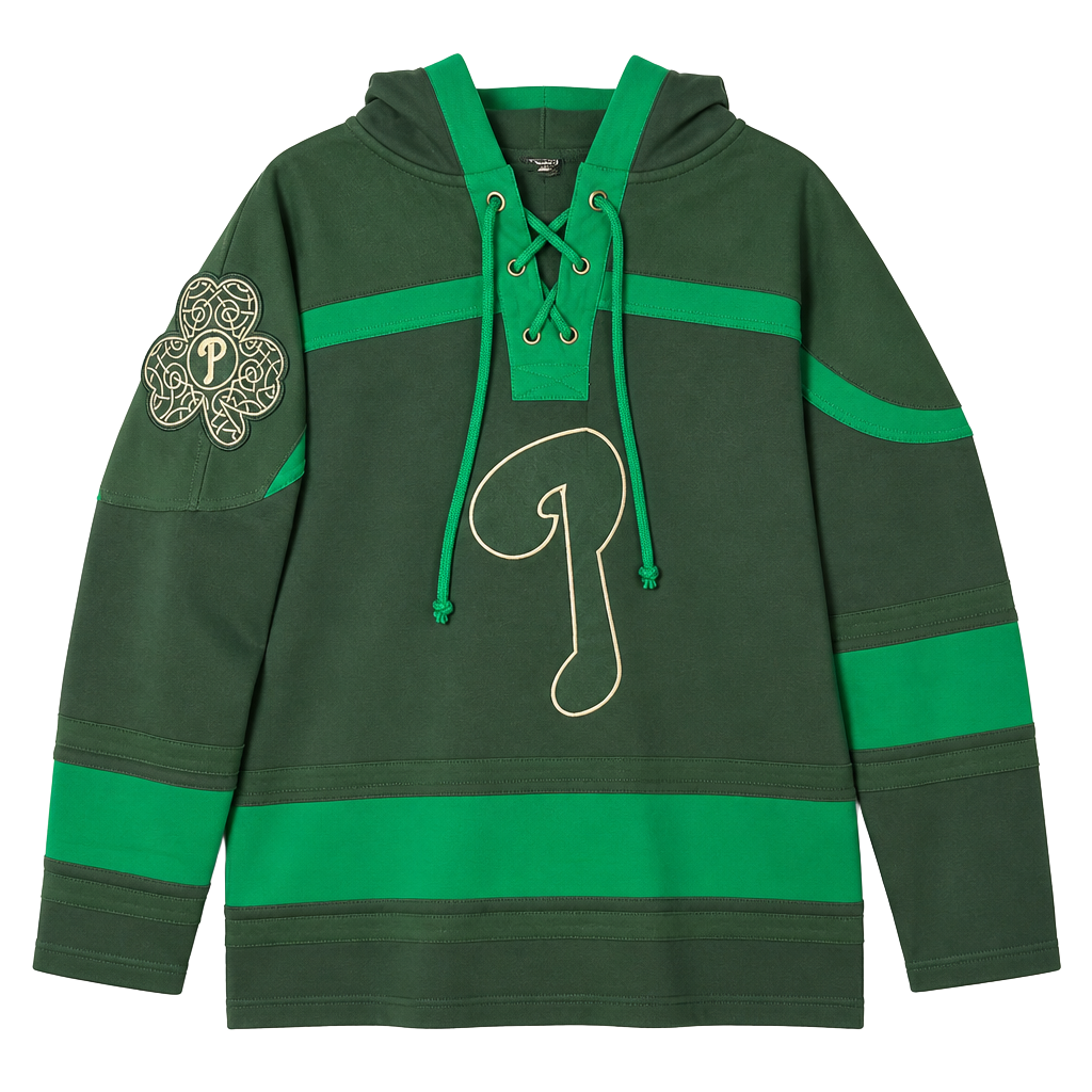 '47 Brand Philadelphia Phillies St. Patrick's Day McLucky Superior Lace-Up Hoodie 1