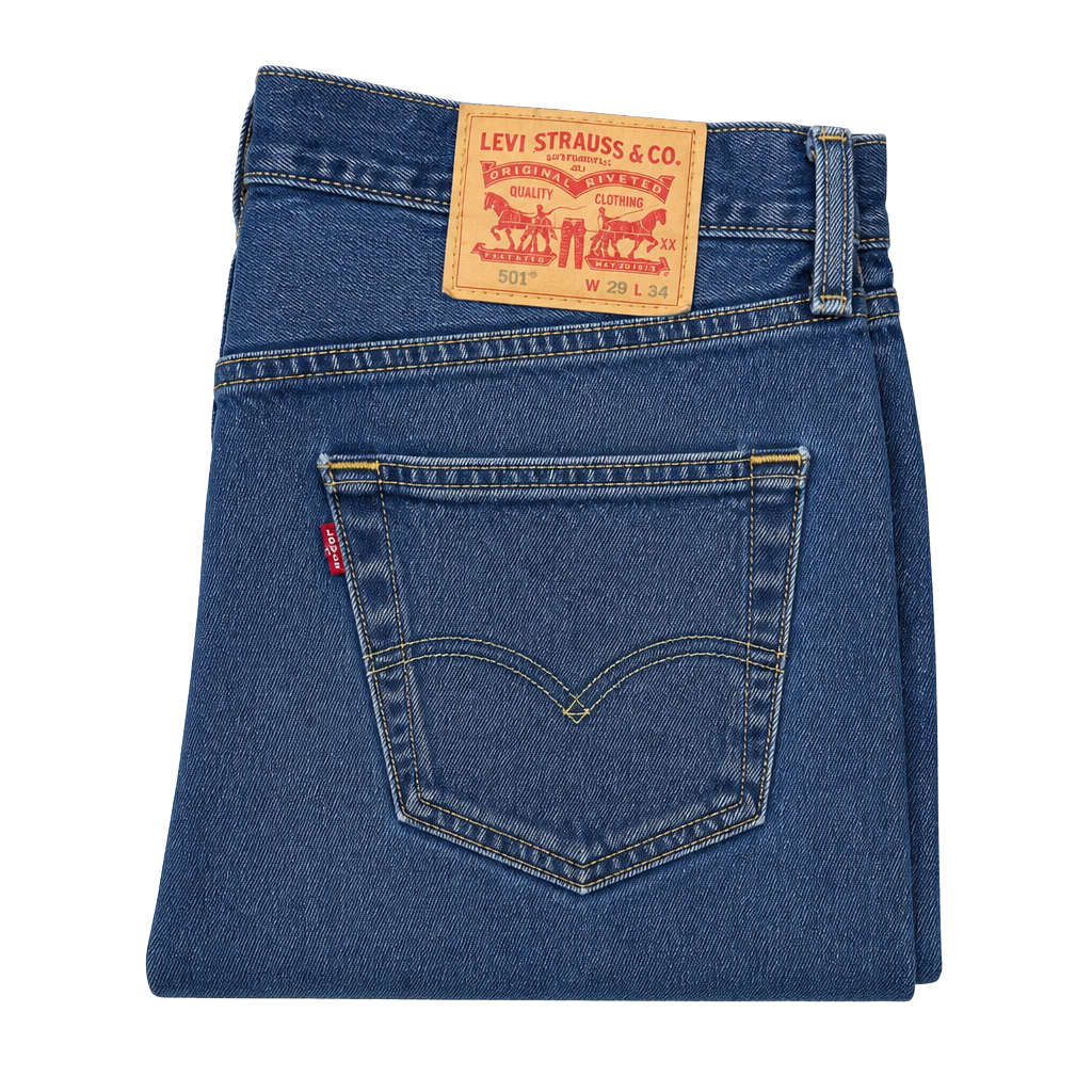 Levi's 501 Size 29x34 Medium Blue Denim Jeans 1