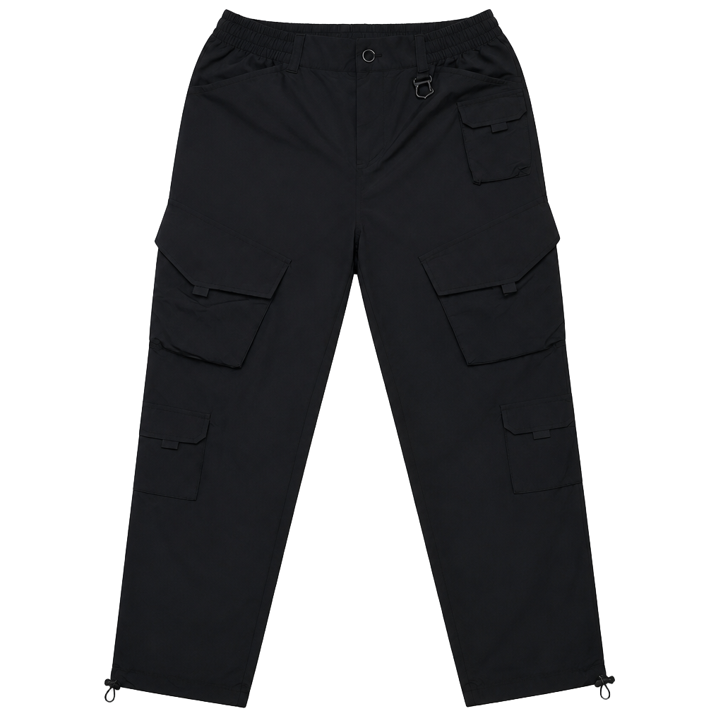 Cargo Pants Size M Black Nylon .brand: LCKR 1