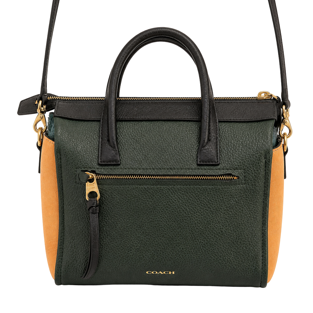 Coach Bleecker Pinnacle Mixed Media Leather Carryall Satchel Bag F27994 1