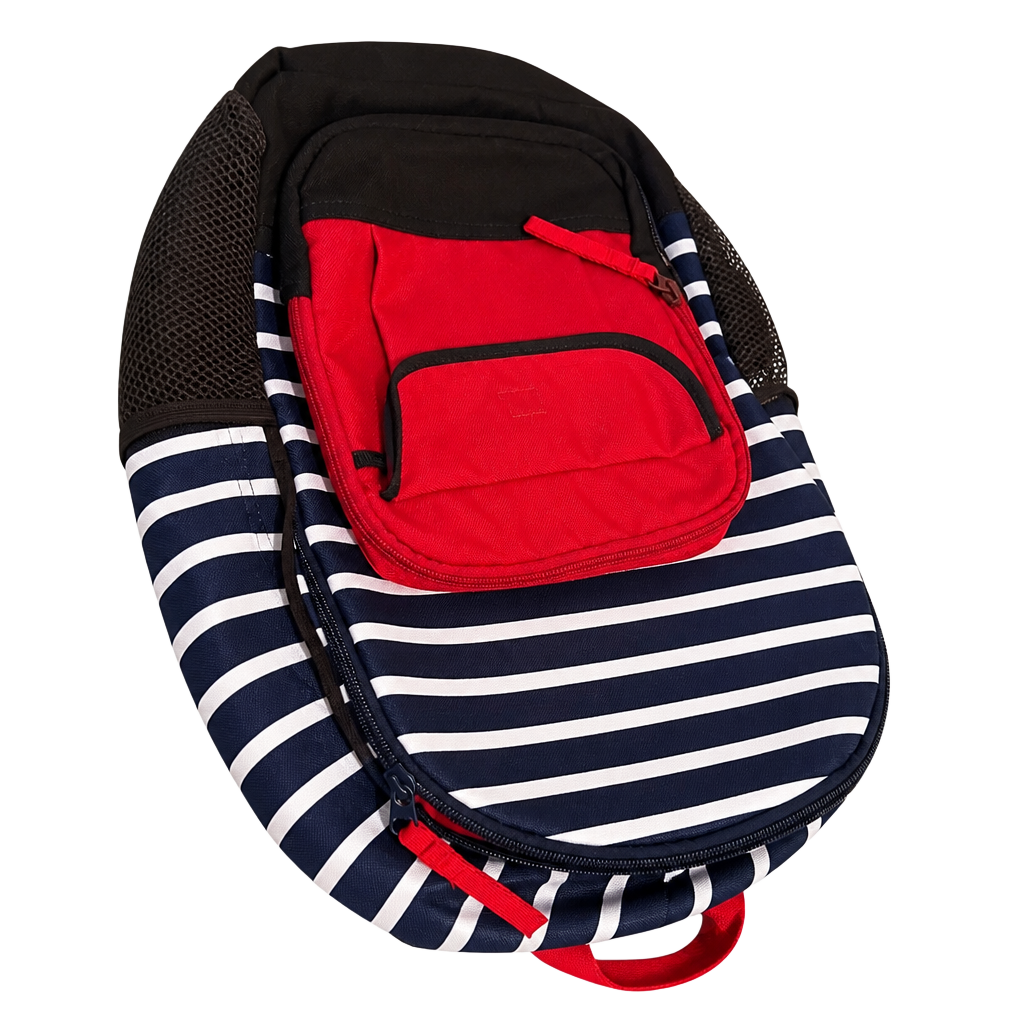 Gap 1969 Collection Backpack Navy Blue Red White Stripe 1
