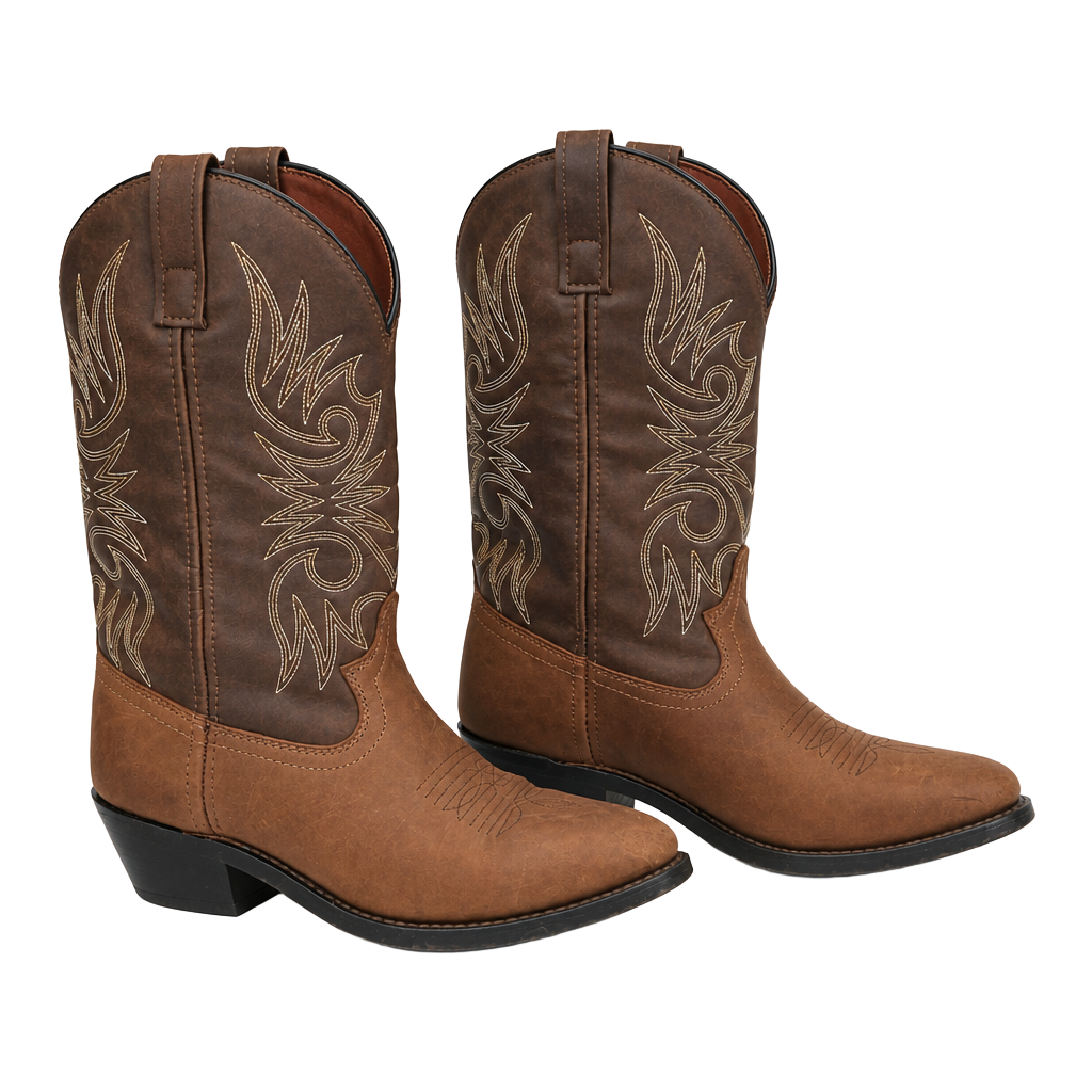 Laredo Men's 4242 Paris Western Boots 12" R-Toe Leather Distressed Tan Size 10D 1