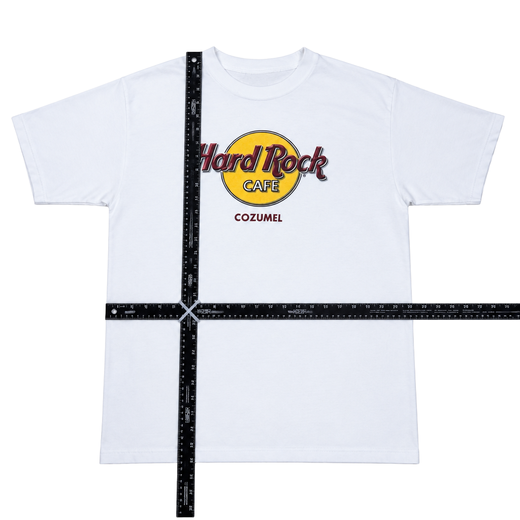 Vintage Hard Rock Cafe Cozumel T-Shirt White Graphic Tee Size L 1