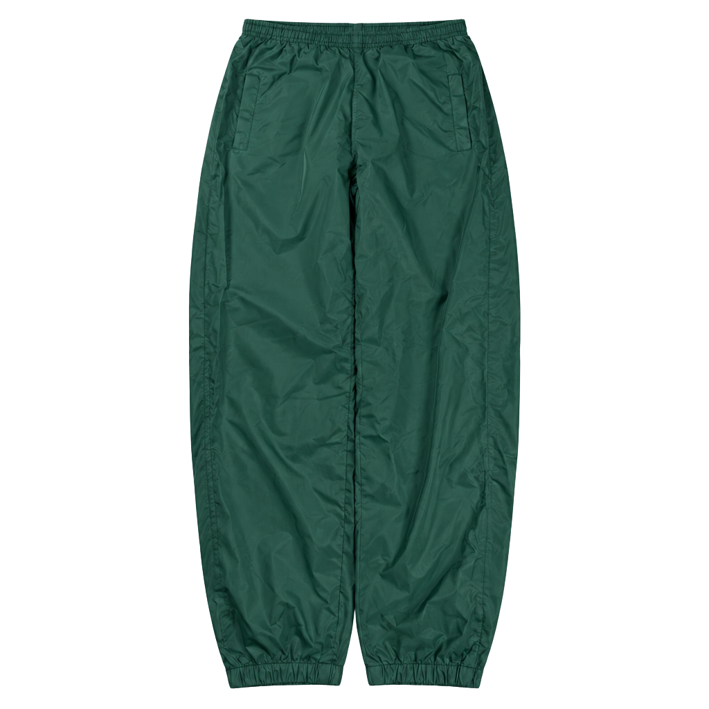 Vintage Steve & Barry's Nylon Track Pants Size L Green Windbreaker Joggers 1