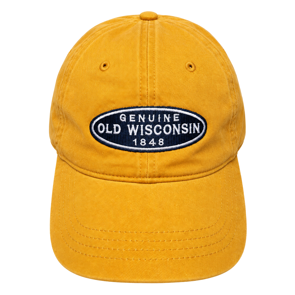 Genuine Old Wisconsin 1848 Orange Baseball Cap Strapback Hat 1
