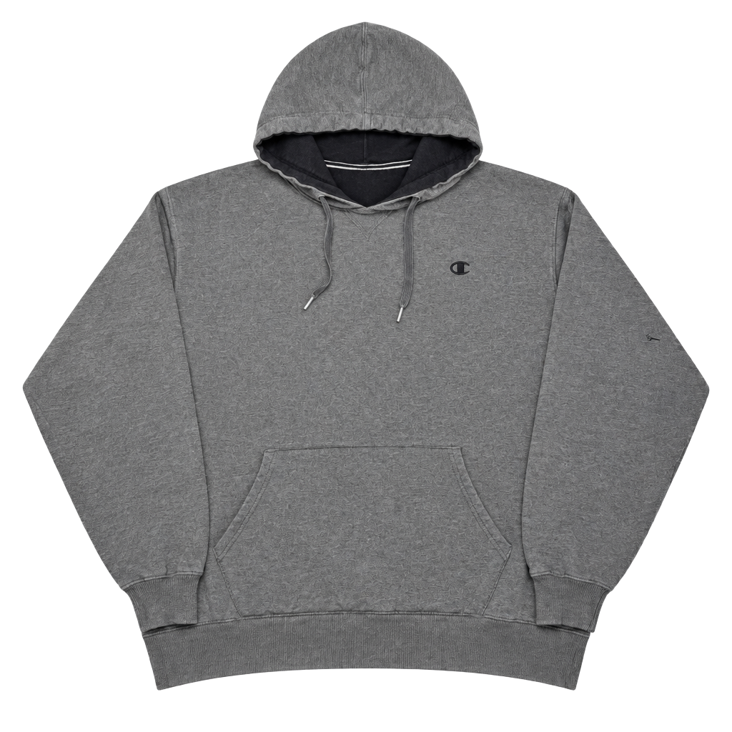 Champion Hoodie Sweatshirt Size XL Gray Distressed Vintage 1