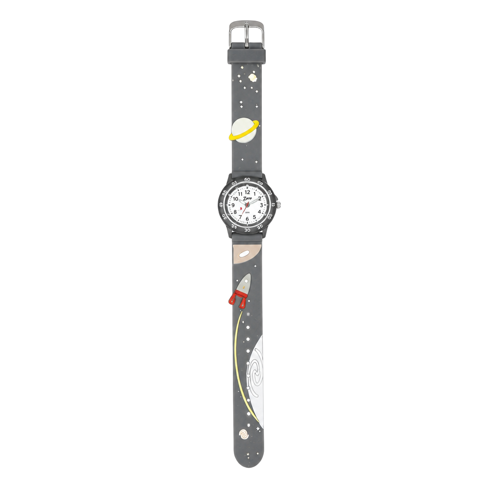 Kids Space Rockets Multicolored Analog Watch with Silicone Strap 1