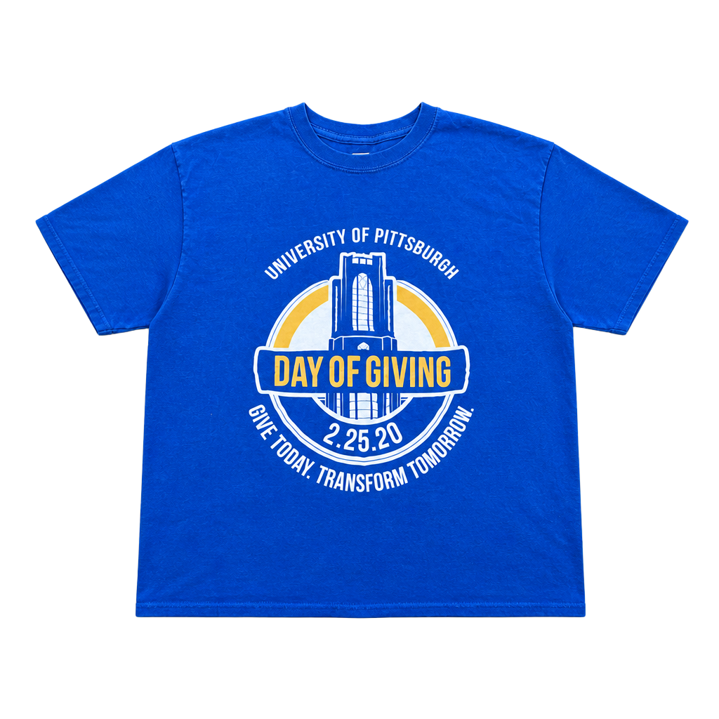 University of Pittsburgh Day of Giving 2.25.20 T-Shirt Blue 1