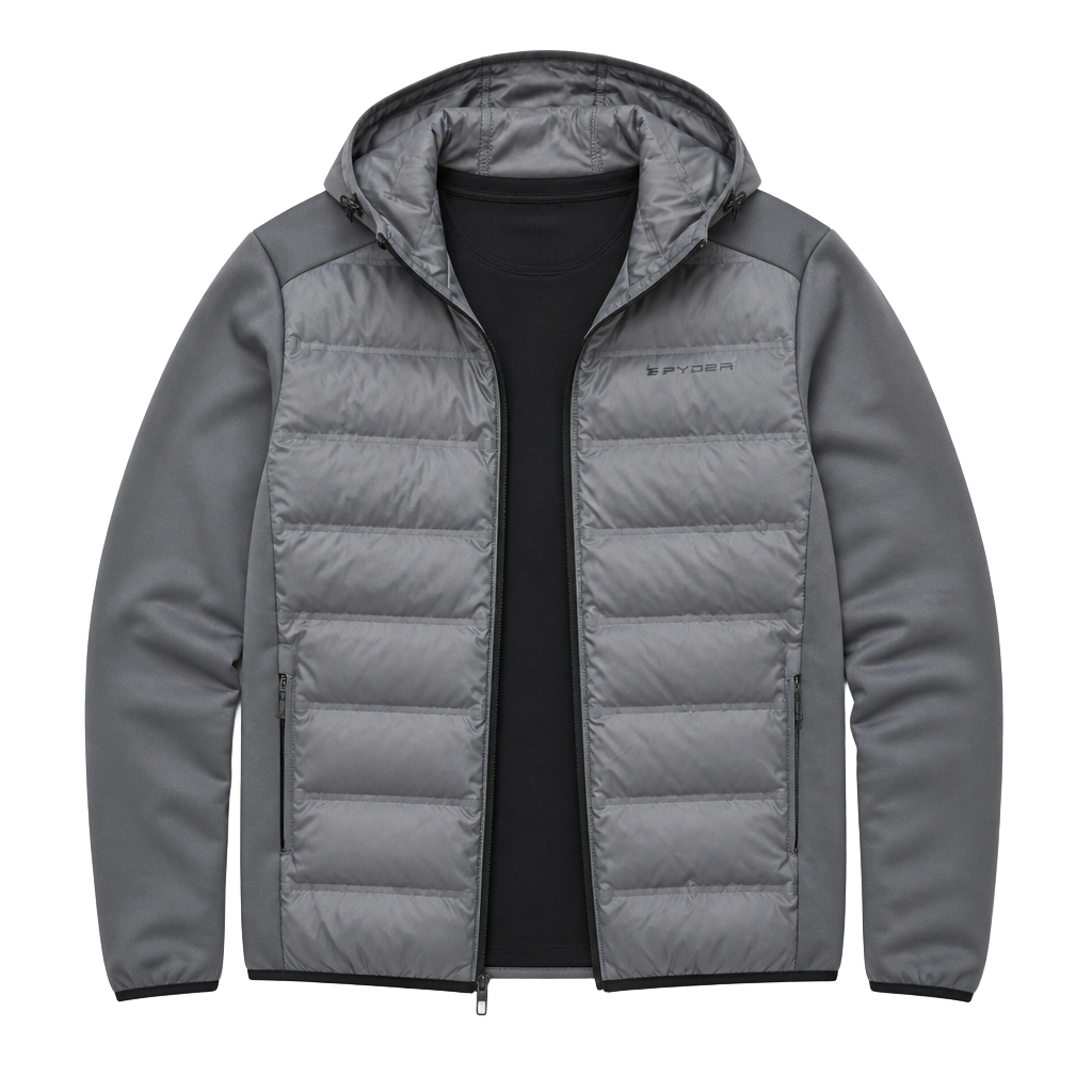 Spyder Men's Stealth Full Zip Hybrid Puffer Softshell Jacket 1