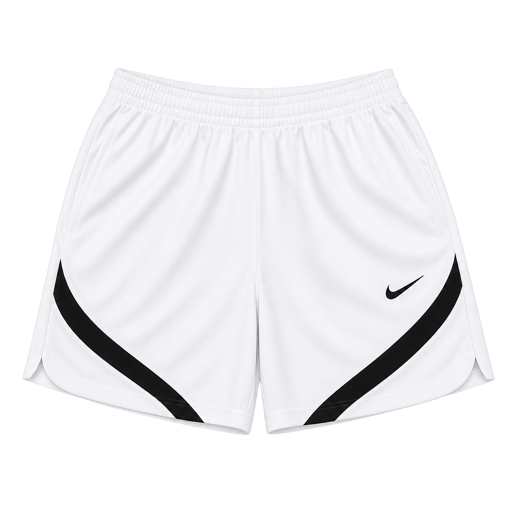 Nike Women's Elite White/Blue Basketball Shorts CQ4357-107 Large 1
