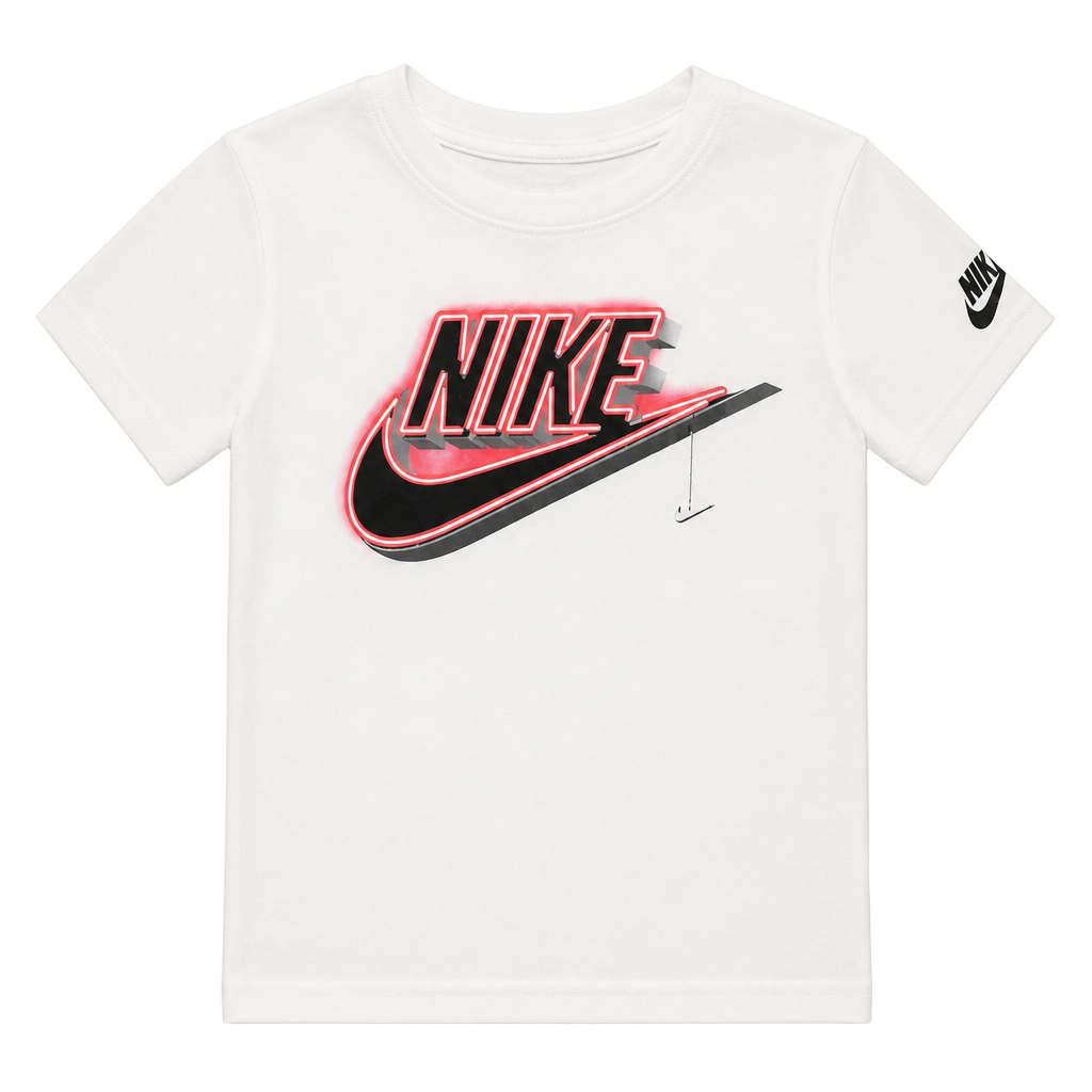 Nike Boys' Neon Logo T-Shirt - White Size 4T 1
