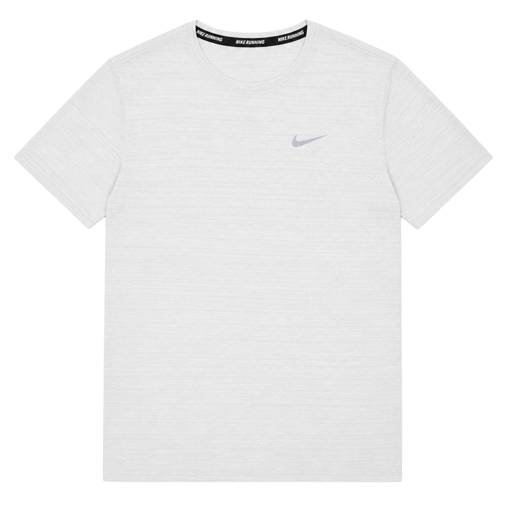 Nike Men's Dri-Fit Miler Short-Sleeve Running Top White/Reflective Silver - Medium 1