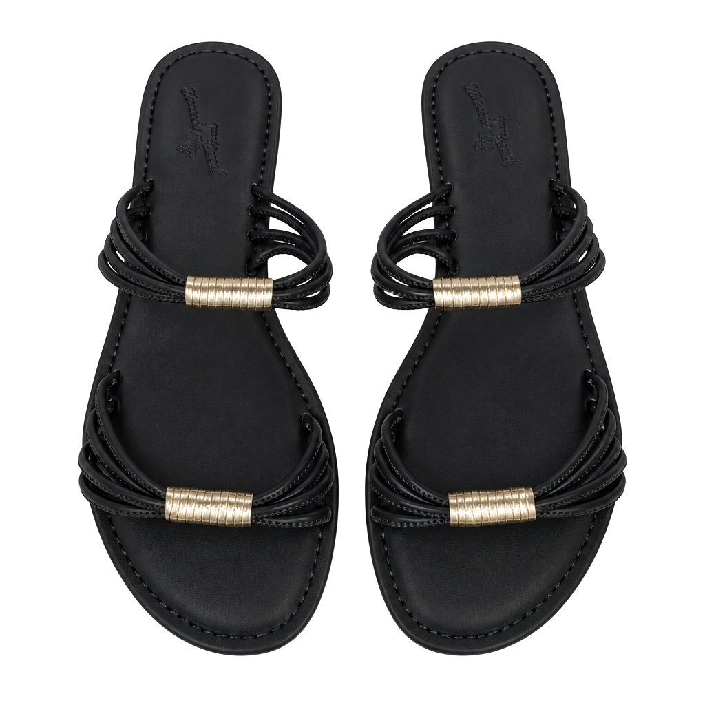 Universal Thread Sandals Size 7 1/2 Black 1