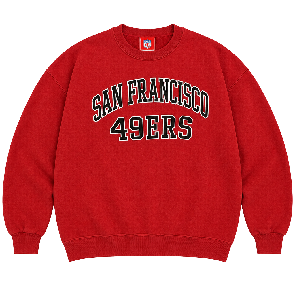 San Francisco 49ers NFL Red Crewneck Sweatshirt Oversized XL Football 1