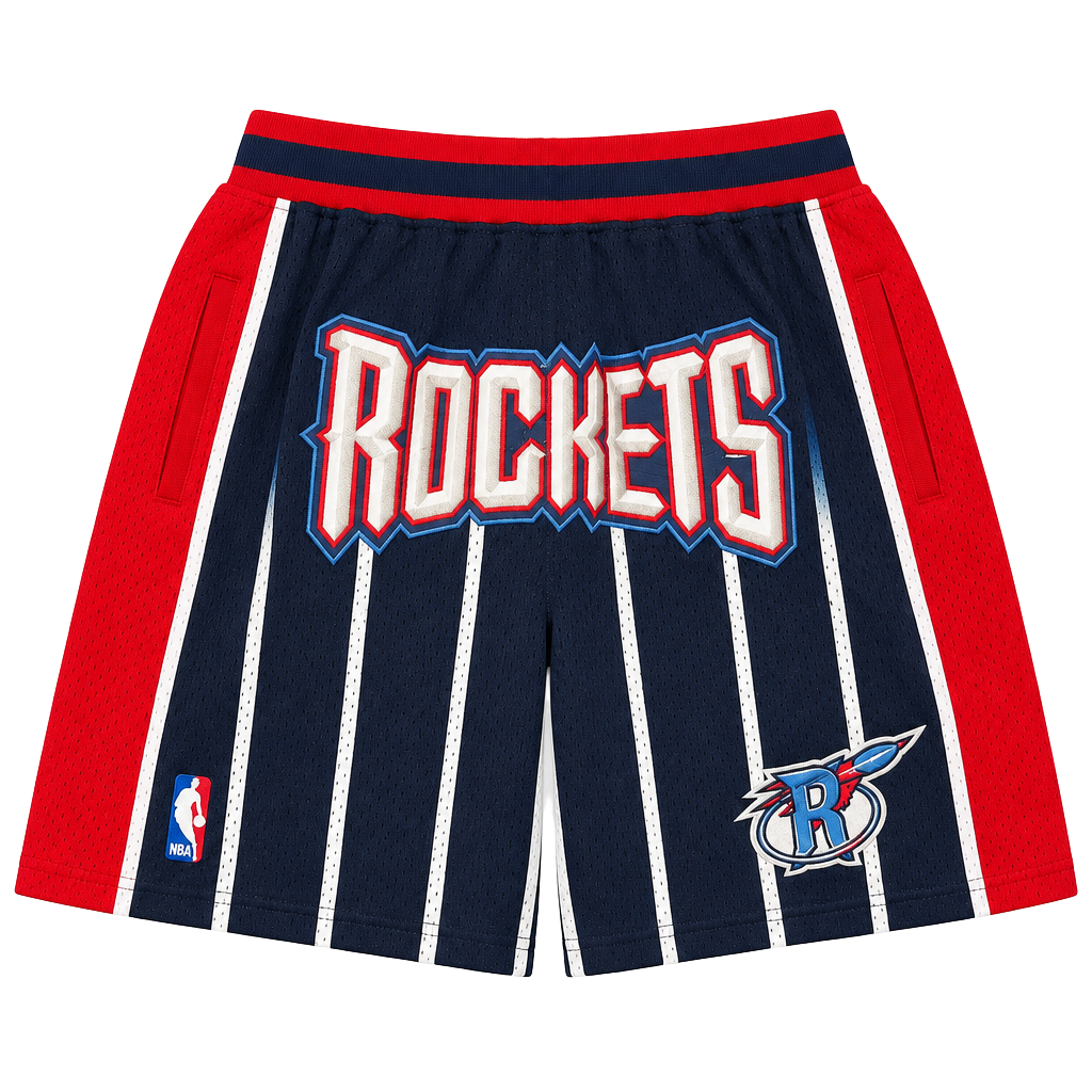 Just Don Houston Rockets 1995-96 NBA Mesh Basketball Shorts USA L 1