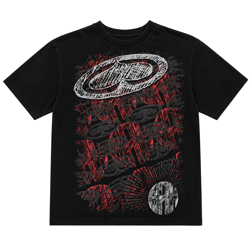 SRH Vintage Graphic Logo Black T-Shirt 1