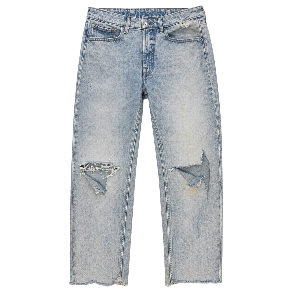 Free Assembly Distressed Straight Leg Jeans Size 8 1