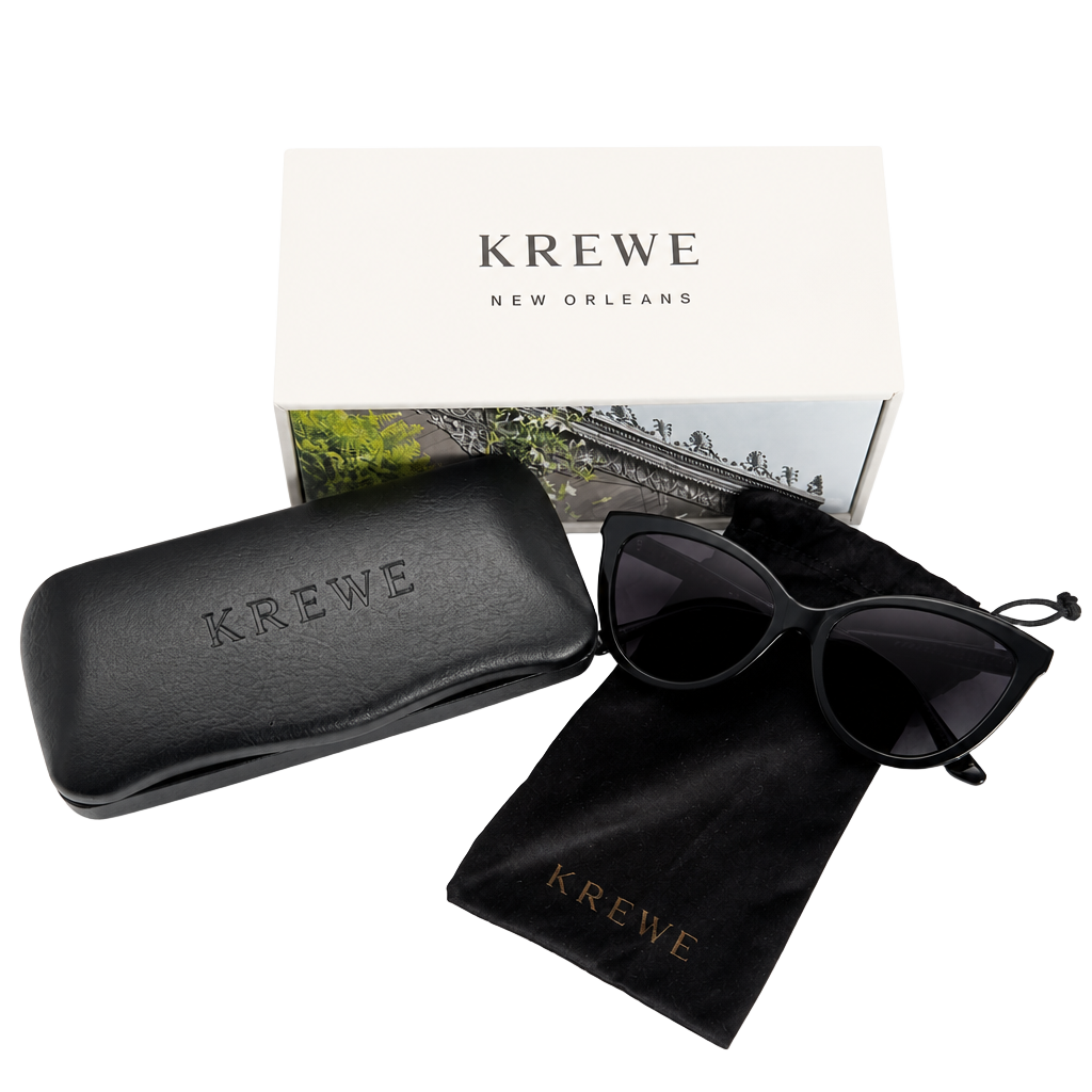 Krewe - Monroe Sunglasses in Black and Crystal 1
