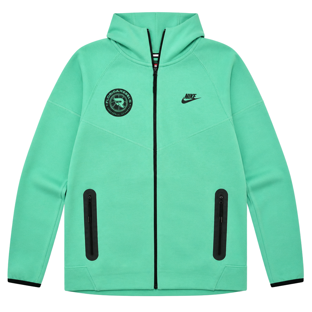 Nike Tech Fleece Full Zip Hoodie Size L Spring Green Florida Rebels 1